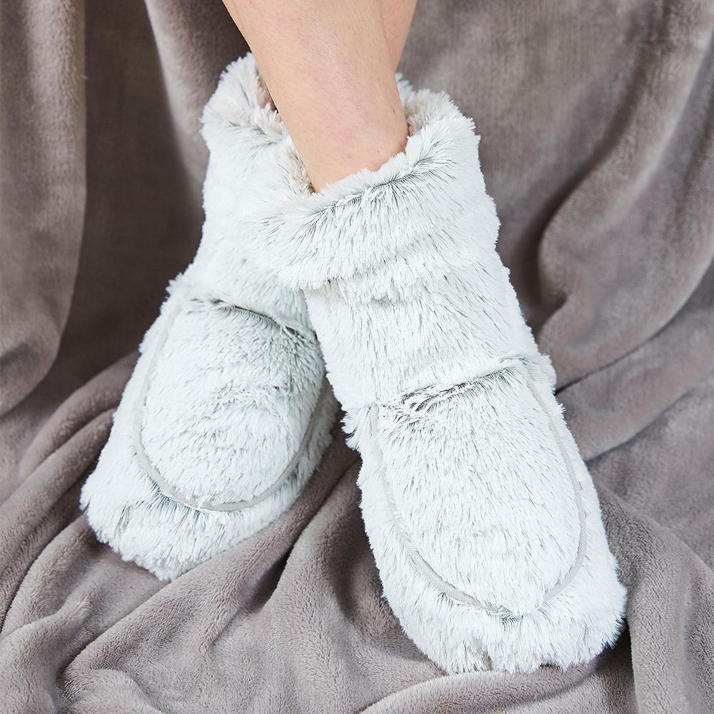 Luxury Heatable Marshmallow Grey Cozy Body Boots