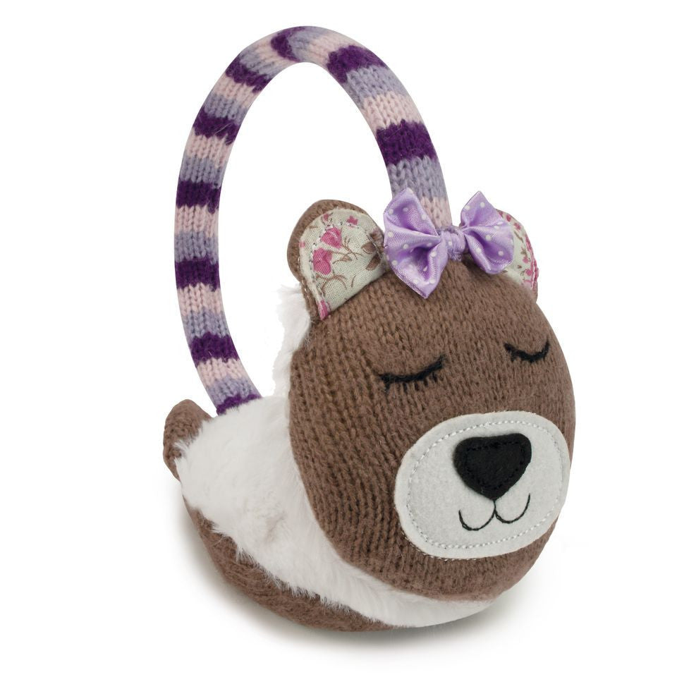 Knitted Bear Animal Ear Muffs