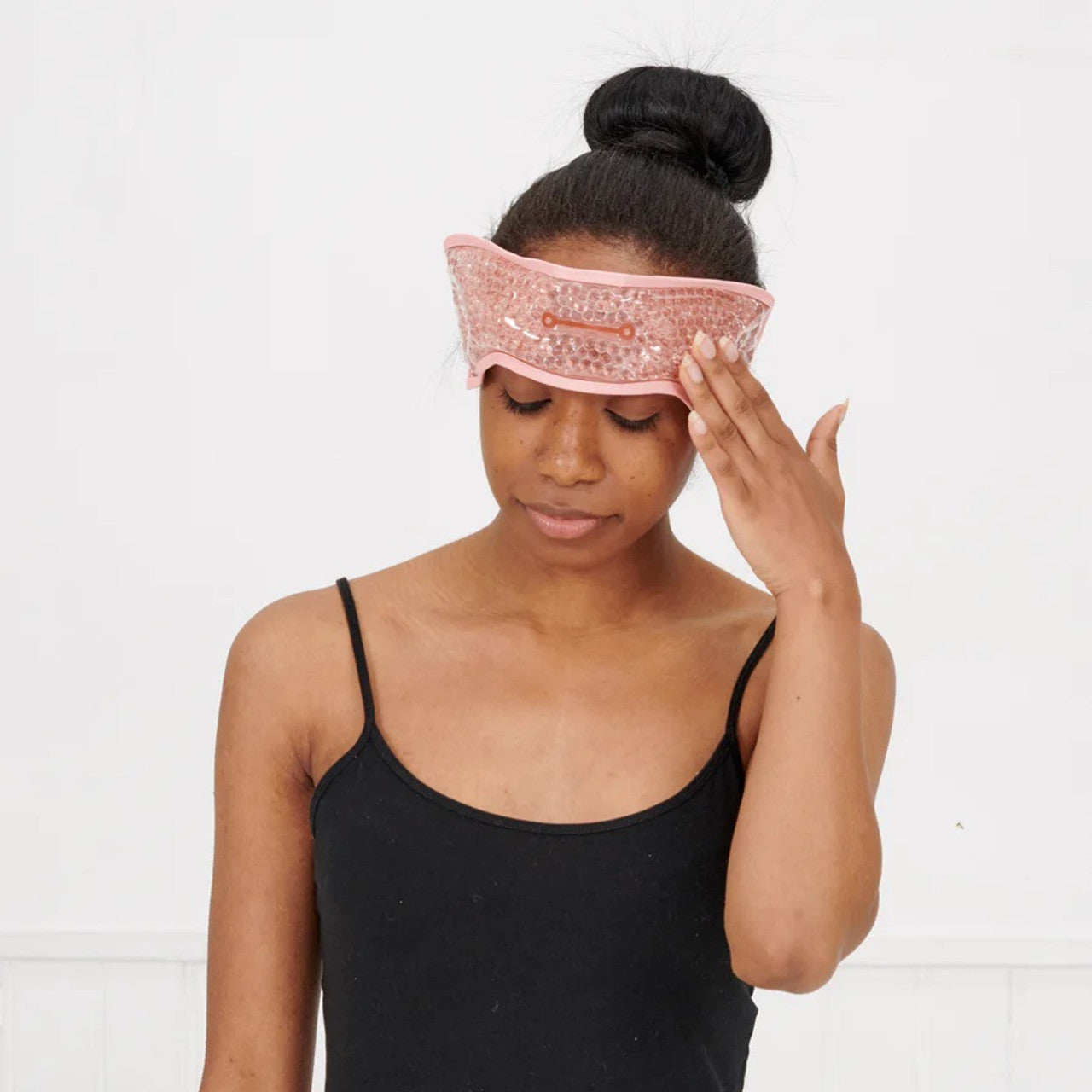 Pink Therapeutic Gel Beads Migraine Relief Head Band Wrap