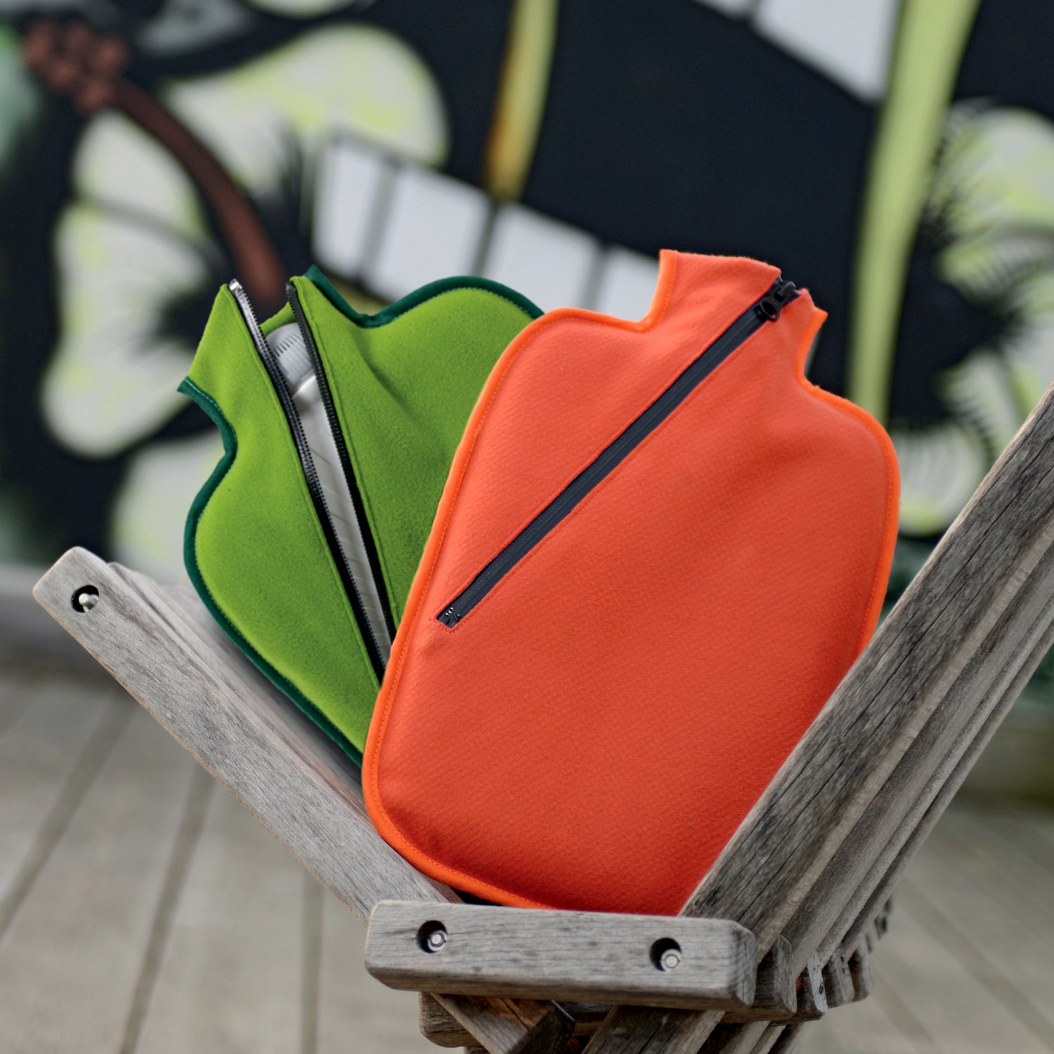 2 Litre Eco Hot Water Bottle with Orange Zip Cover (rubberless)