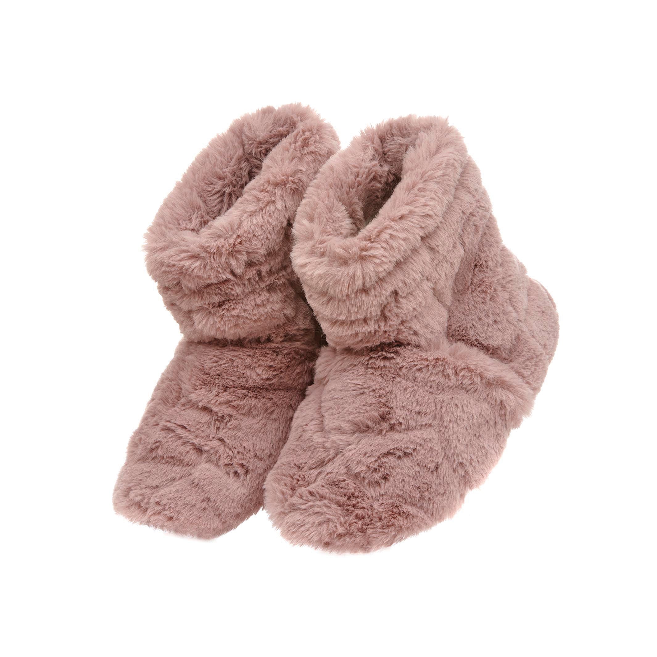 Luxury Pink Faux Fur Scented Heatable Slipper Boots