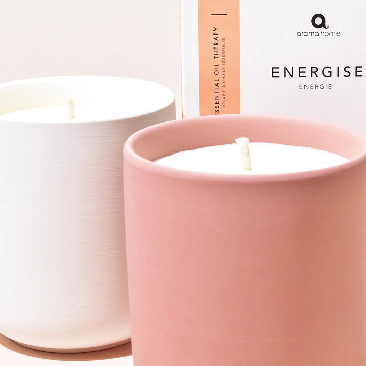 Aromatherapy Energise Candle Fragranced with Orange and Ginger 280g